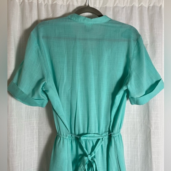 Vintage 70's California TALL Girls Shortsleeve Collared Dress Size M. - Picture 9 of 10